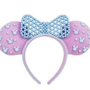 Lavender and Baby Blue Beaded Mickey Mouse Ears